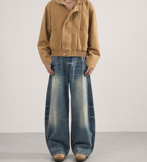 Japanese Brand Men's American-style high-street baggy curved-leg jeans Size US 32 / EU 48 - 1 Thumbnail