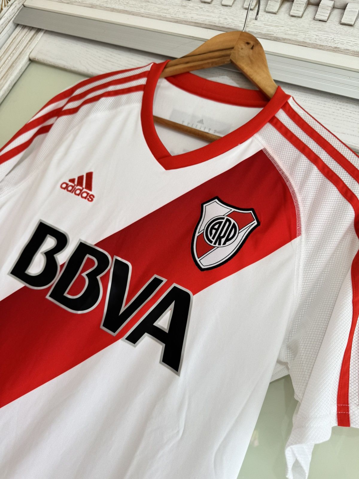 Adidas River Plate 2016-2017 Home Soccer Jersey Football Kit Shirt Size US M / EU 48-50 / 2 - 8 Thumbnail