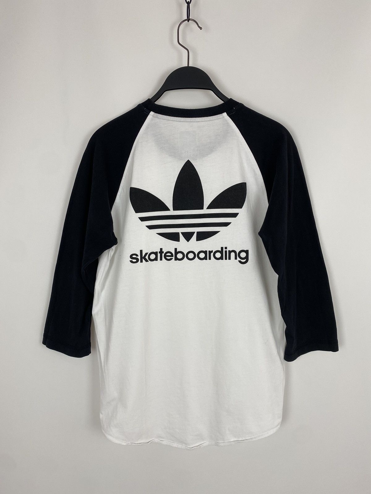 【ADIDAS】Adidas 3S Raglan Tee JD4969 Adidas Skateboarding Trefoil Logo 3/4 Raglan Tee