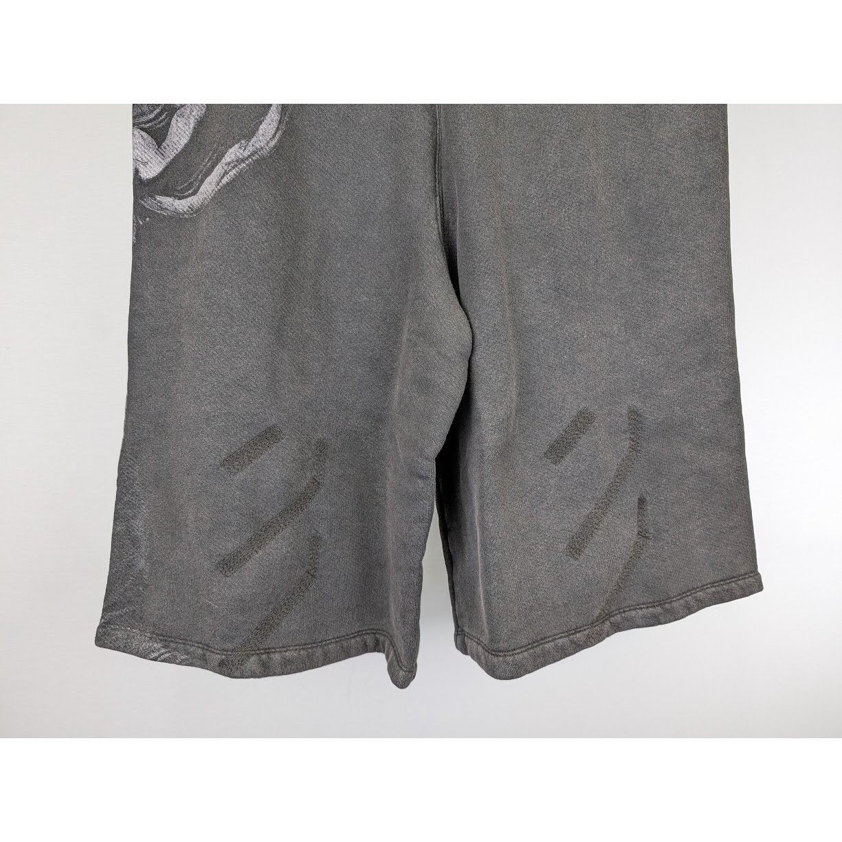 Off-White o1rshd1 BW S. Matthew Over Sweatshorts in Black Grey Size US 34 / EU 50 - 17 Thumbnail