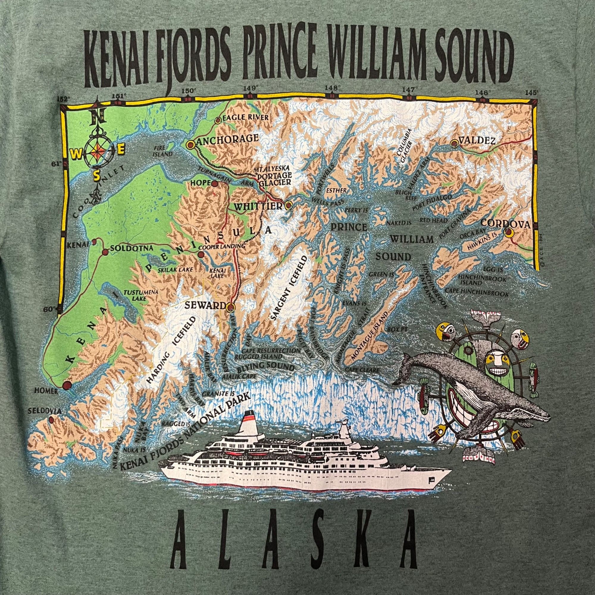 Signal Sport M | Vintage Alaska Kenai Fjord Prince William Sound T Size US M / EU 48-50 / 2 - 3 Thumbnail