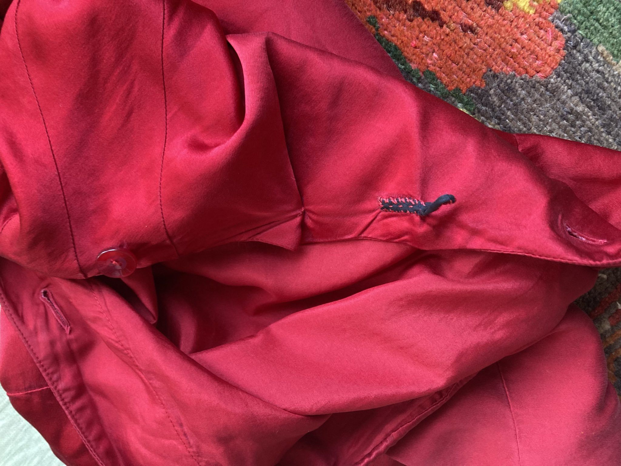 Casey Vidalenc Casey Vidalenc double layer red silk skirt Size 26" / US 2 / IT 38 - 5 Thumbnail