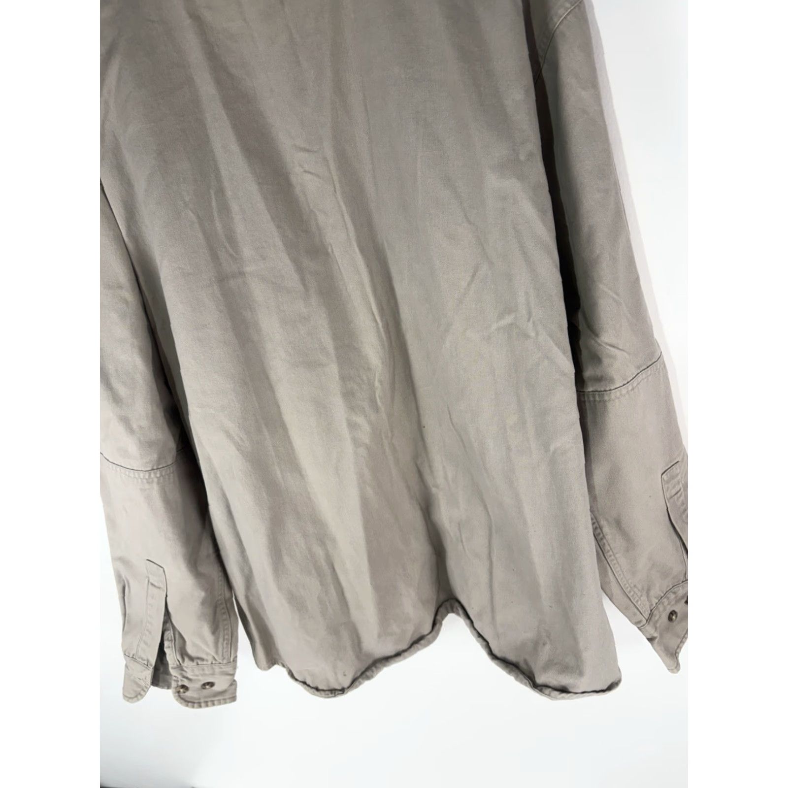 Vintage VINTAGE Woolrich Men’s Casual Cotton Button-Up Shirt XL Beige Long Sleeve Outdoor Travel Workwear Size US XL / EU 56 / 4 - 6 Thumbnail