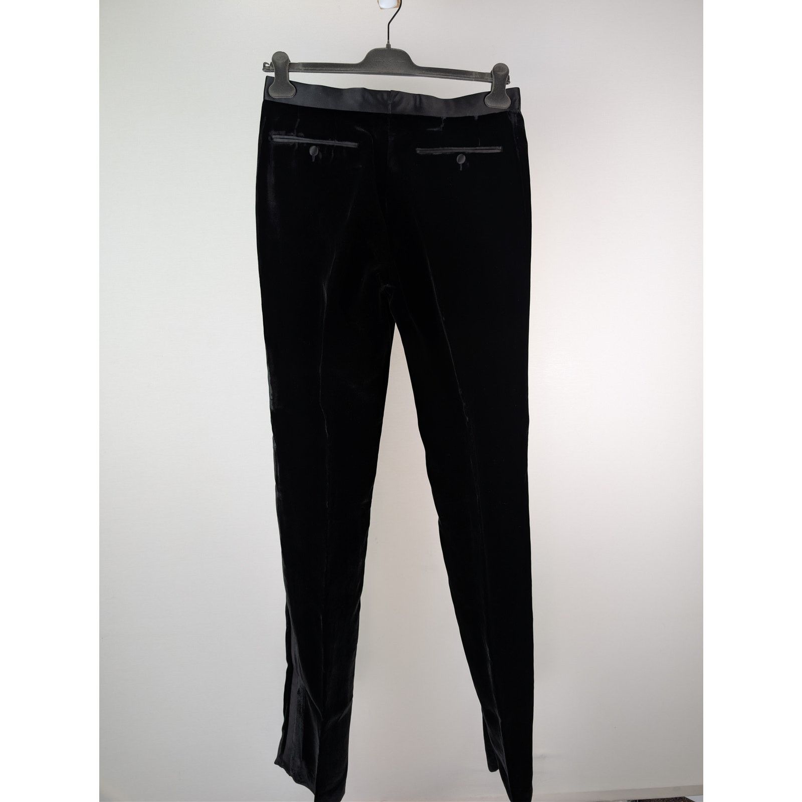 Tom Ford o1rshd1 Q:2 / Tailored Velvet Tuxedo Evening Pants in Black Size US 32 / EU 48 - 11 Thumbnail