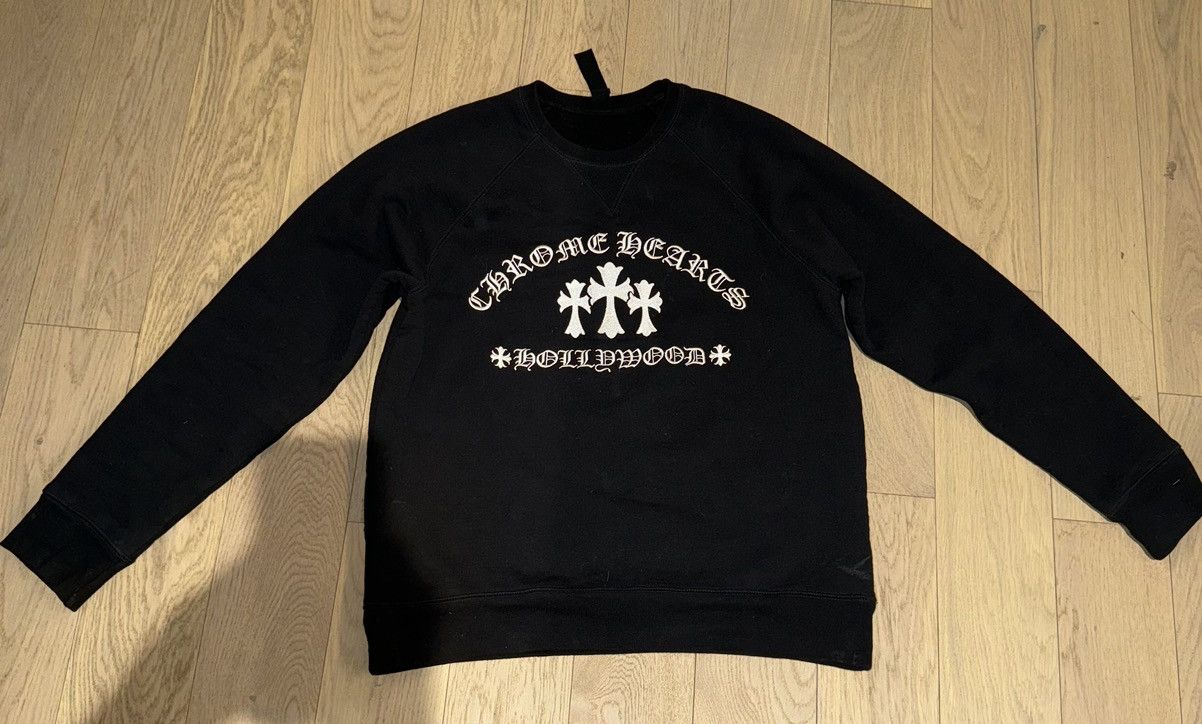 Chrome Hearts Chrome Hearts EMBROIDERED Triple Cross Patch Black Sweater Size US M / EU 48-50 / 2 - 1 Thumbnail