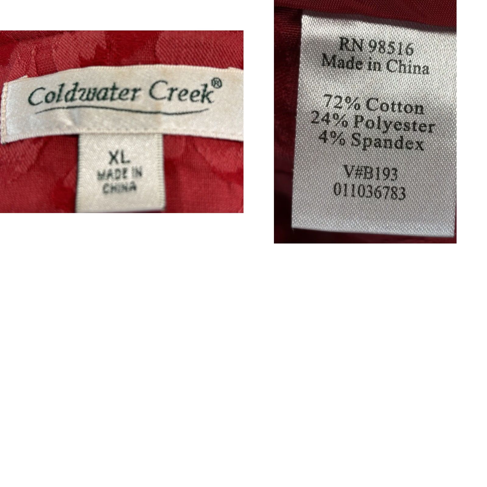 Coldwater Creek Coldwater Creek Floral Embossed Cotton Blend Jacket Womens XL Red Size XL / US 12-14 / IT 48-50 - 8 Thumbnail