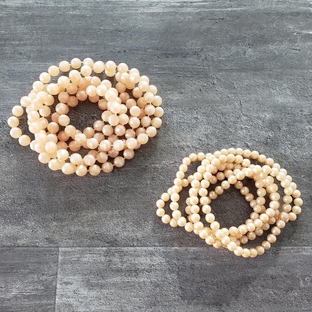 Designer Peach Classic Pearl Long Necklace Bundle Size ONE SIZE - 2 Thumbnail