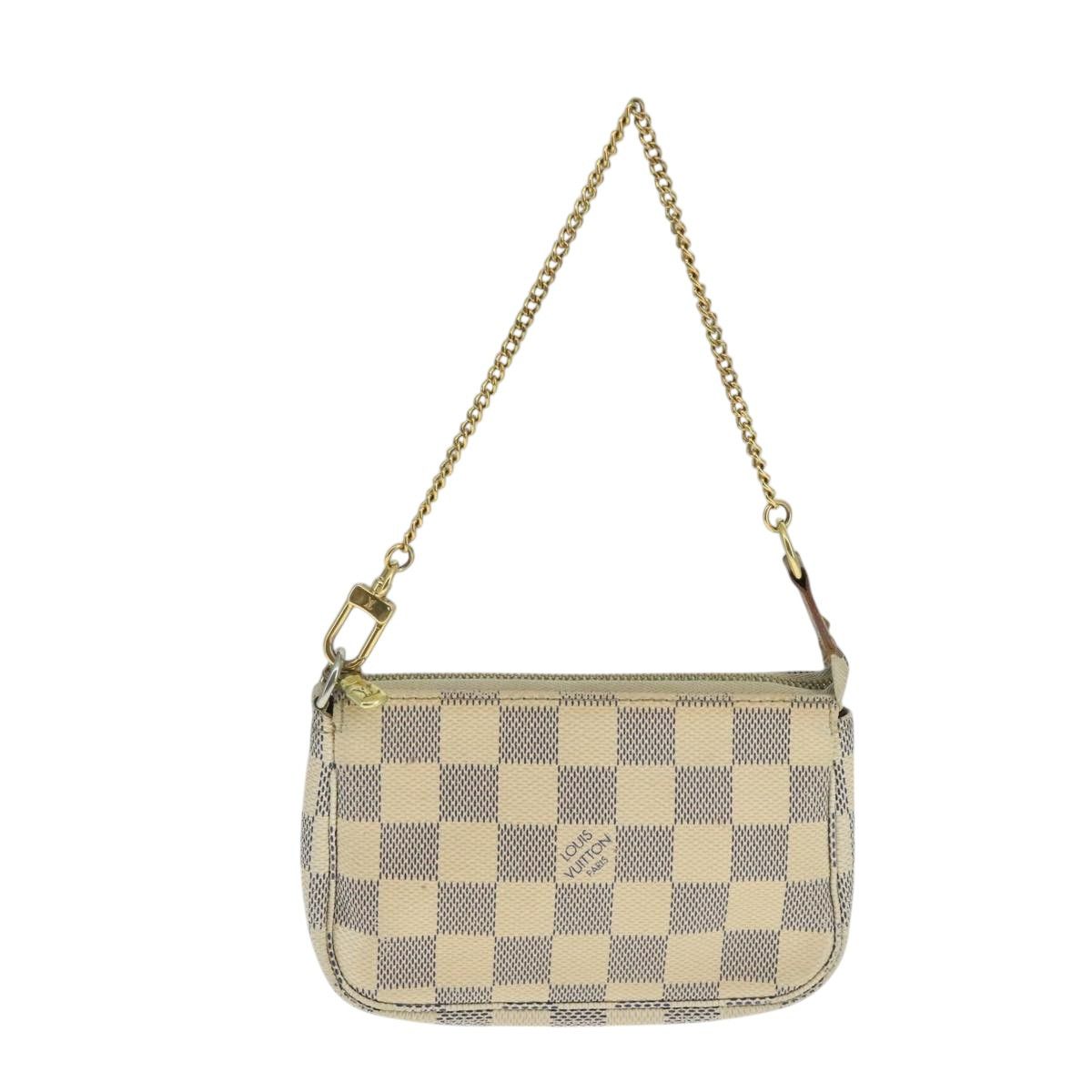 Louis Vuitton Mini Pochette Accessoires White Canvas Clutch Bag Size ONE SIZE - 1 Thumbnail