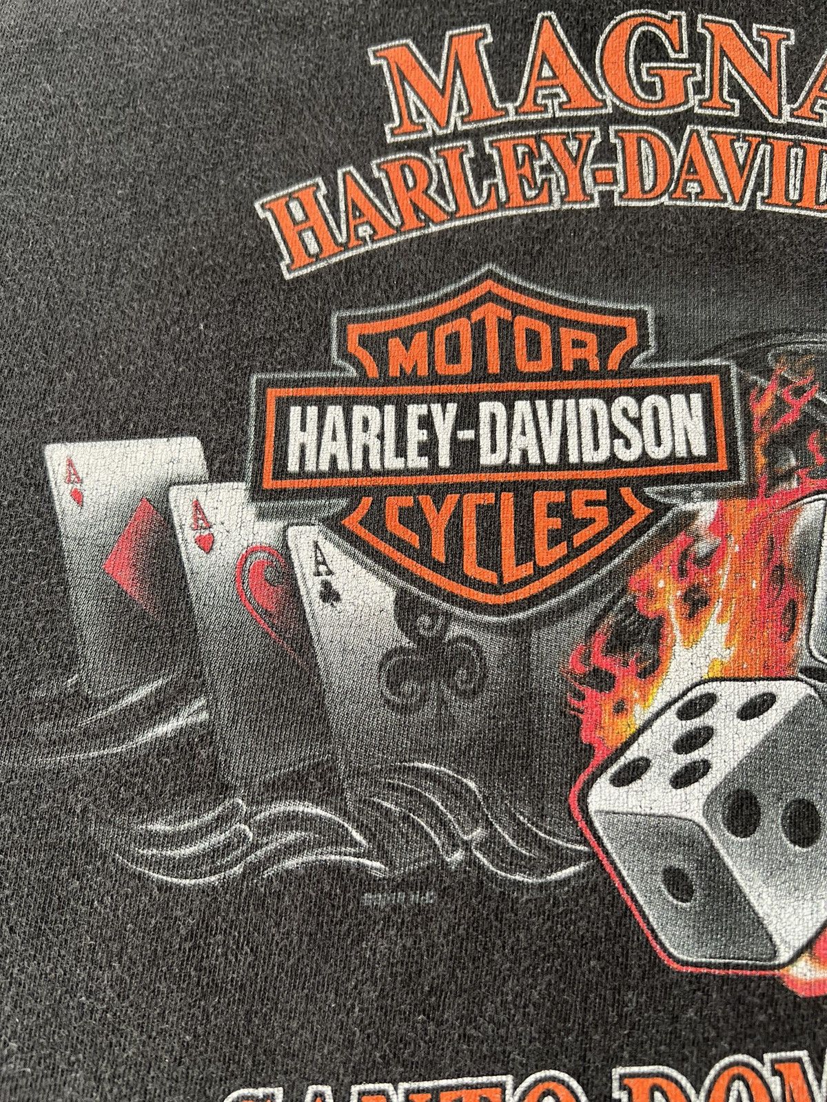 Harley Davidson Vintage 2013 Harley Davidson Eagle Fire Flame Black T-shirt Size US L / EU 52-54 / 3 - 14 Thumbnail