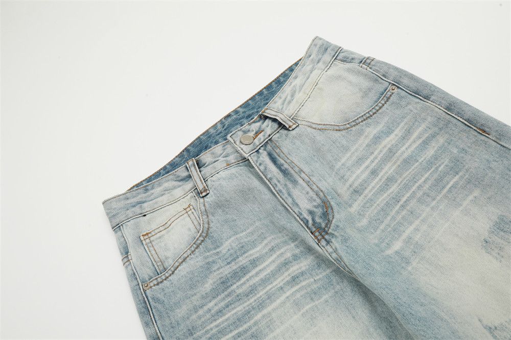 Japanese Brand × Jean Men's trendy high street style washed distressed jeans Size US 32 / EU 48 - 4 Thumbnail