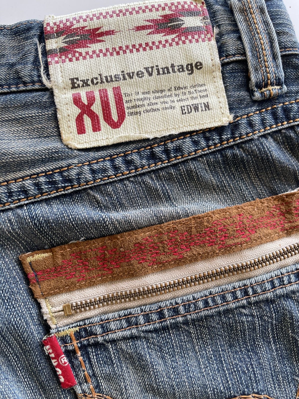 Vintage Vintage Edwin Distressed Denim Size US 33 - 9 Thumbnail