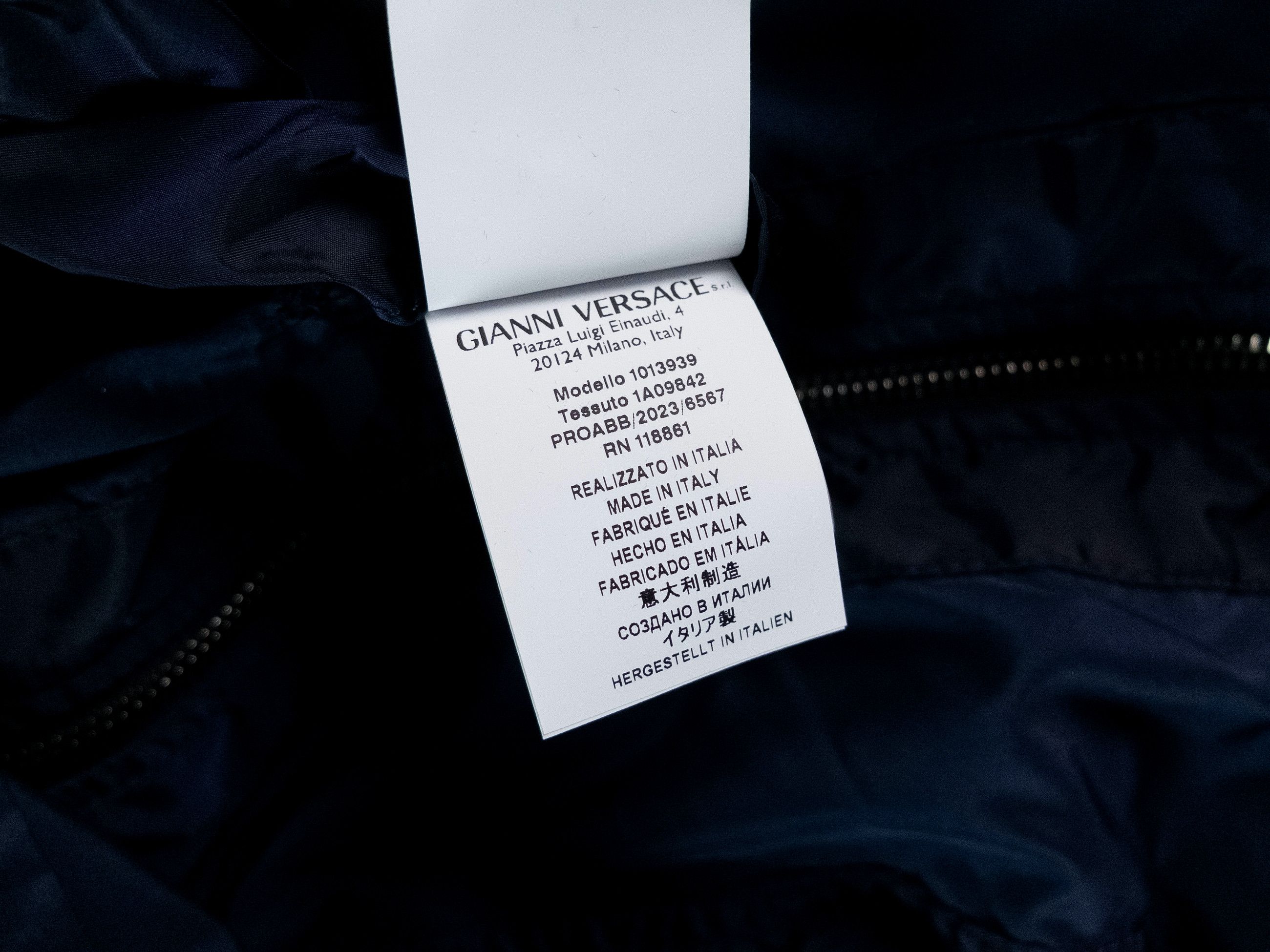 Versace VERSACE navy blue Nautical nylon windbreaker Medium Size US M / EU 48-50 / 2 - 14 Thumbnail