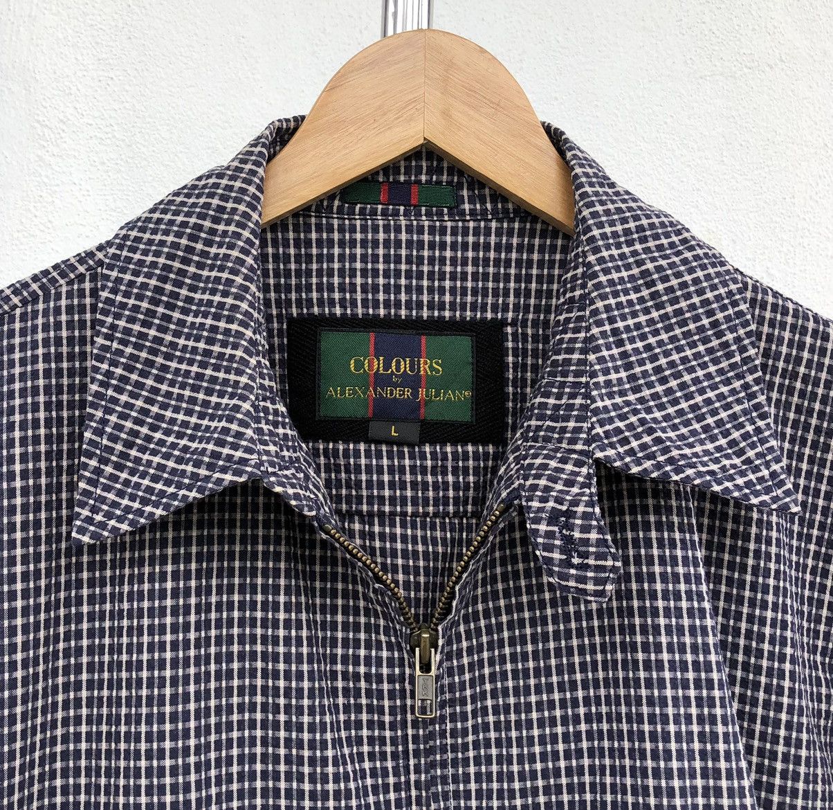 Alexander Julian Colours by Alexander Julian Checkered Cotton Bomber Jacket Size US L / EU 52-54 / 3 - 16 Thumbnail