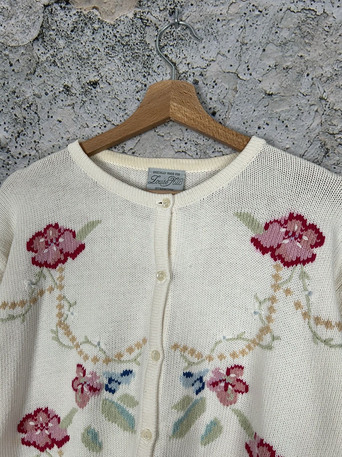 Vintage Vintage Knitted Sweater Cardigan Avantgarde 90s Grunge Size US L / EU 52-54 / 3 - 3 Thumbnail