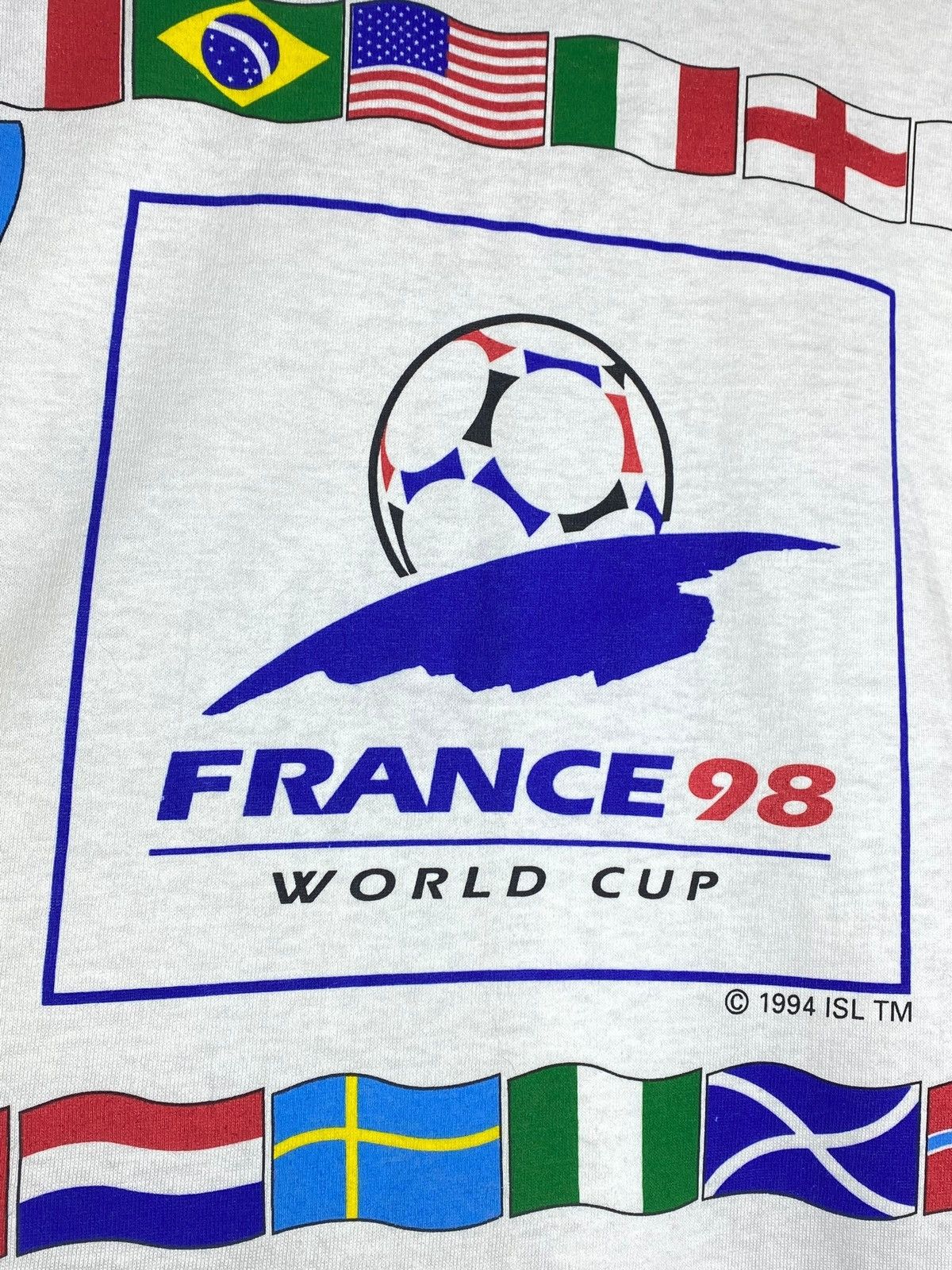 Vintage Vintage 1990s France World Cup Single Stitch Rare T-shirt Size US M / EU 48-50 / 2 - 4 Thumbnail