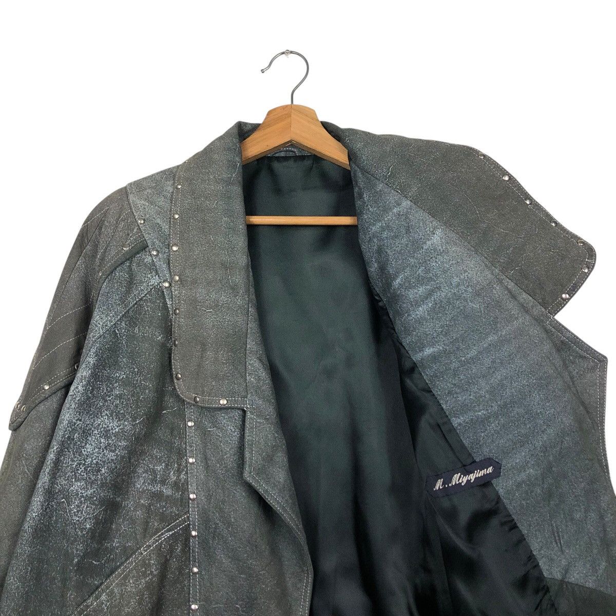 Japanese Brand 📌Vintage Leather Biker Jacket M.Mijayima Issey Miyake Size US M / EU 48-50 / 2 - 13 Thumbnail