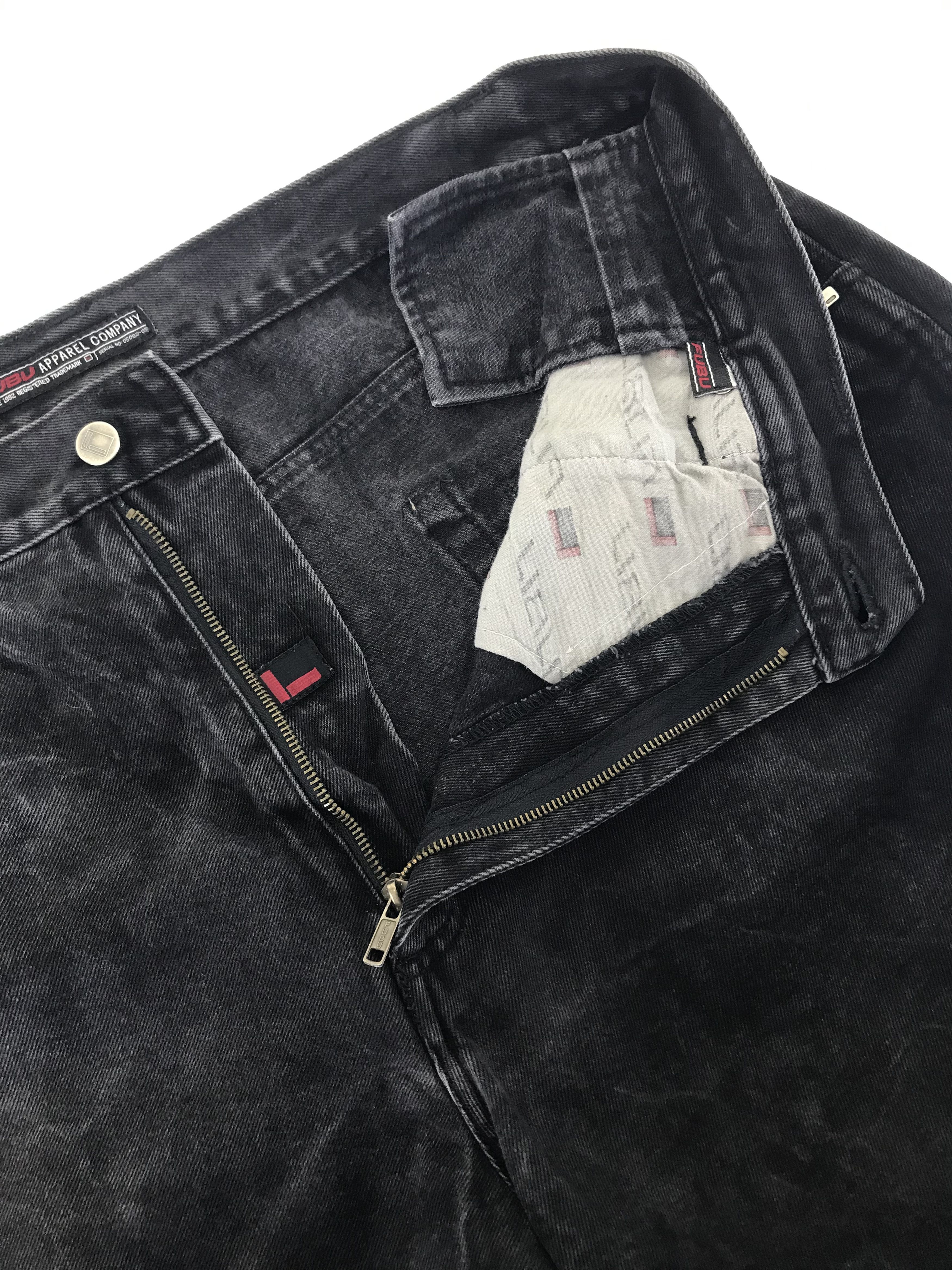 Fubu Vintage Fubu Faded Black Cargo Baggy Jeans Crazy Wide Denim Size US 38 / EU 54 - 11 Thumbnail
