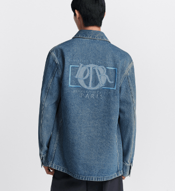 Dior o1w1db10625 Dior Charm Overshirt in Blue Size US M / EU 48-50 / 2 - 6 Thumbnail