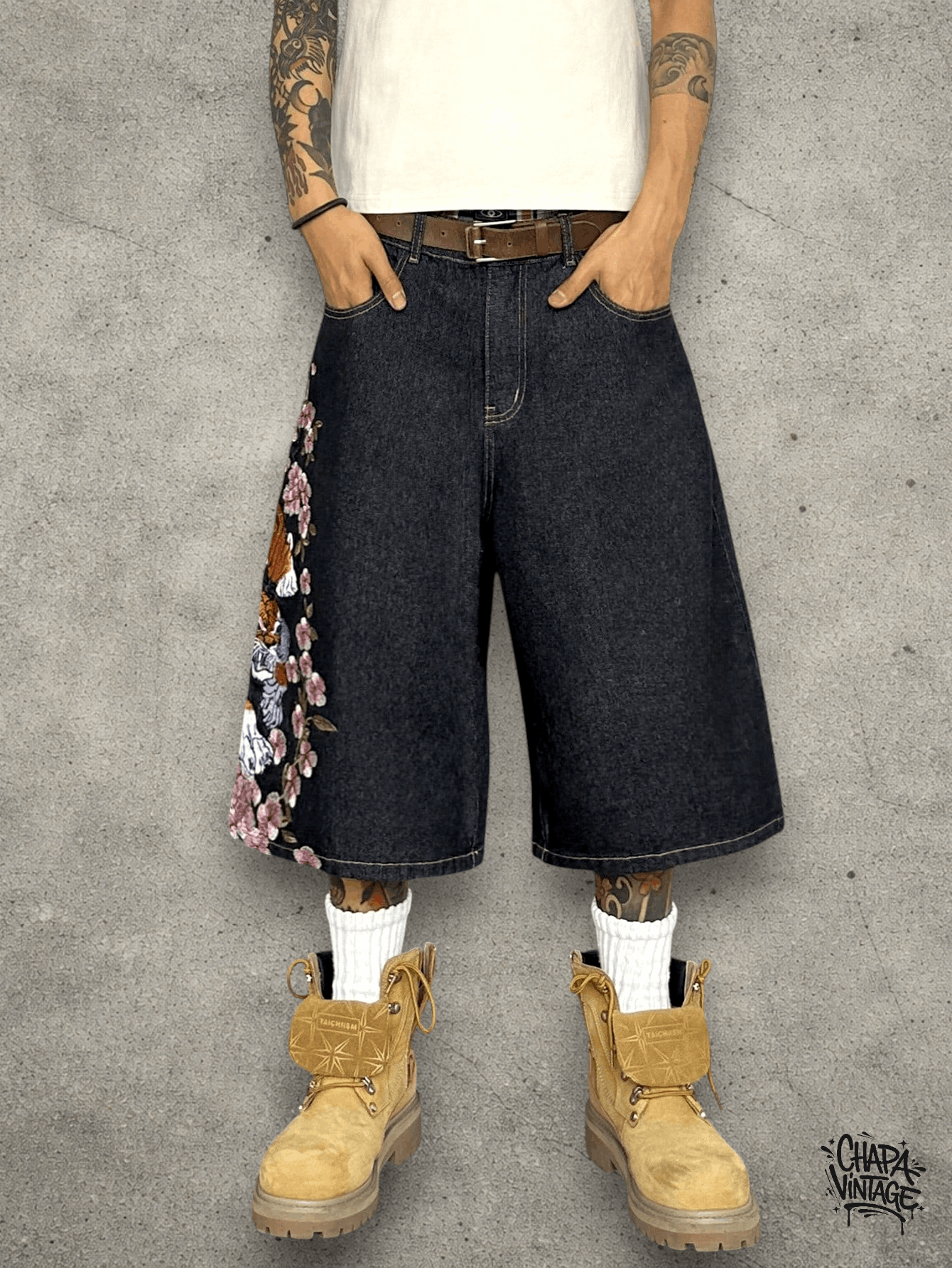 Vintage Dark blue denim jorts Size US 34 / EU 50 - 1 Thumbnail