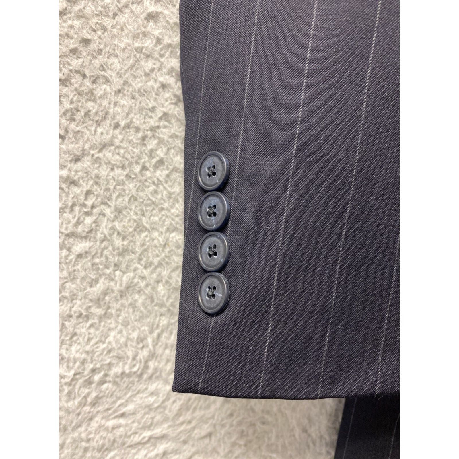 Jos. A. Bank Jos. A. Bank Blazer Stripe Wool Two-Button Sport Coat Navy 40L Men’s Shirt Jacket? Size 40R - 6 Thumbnail