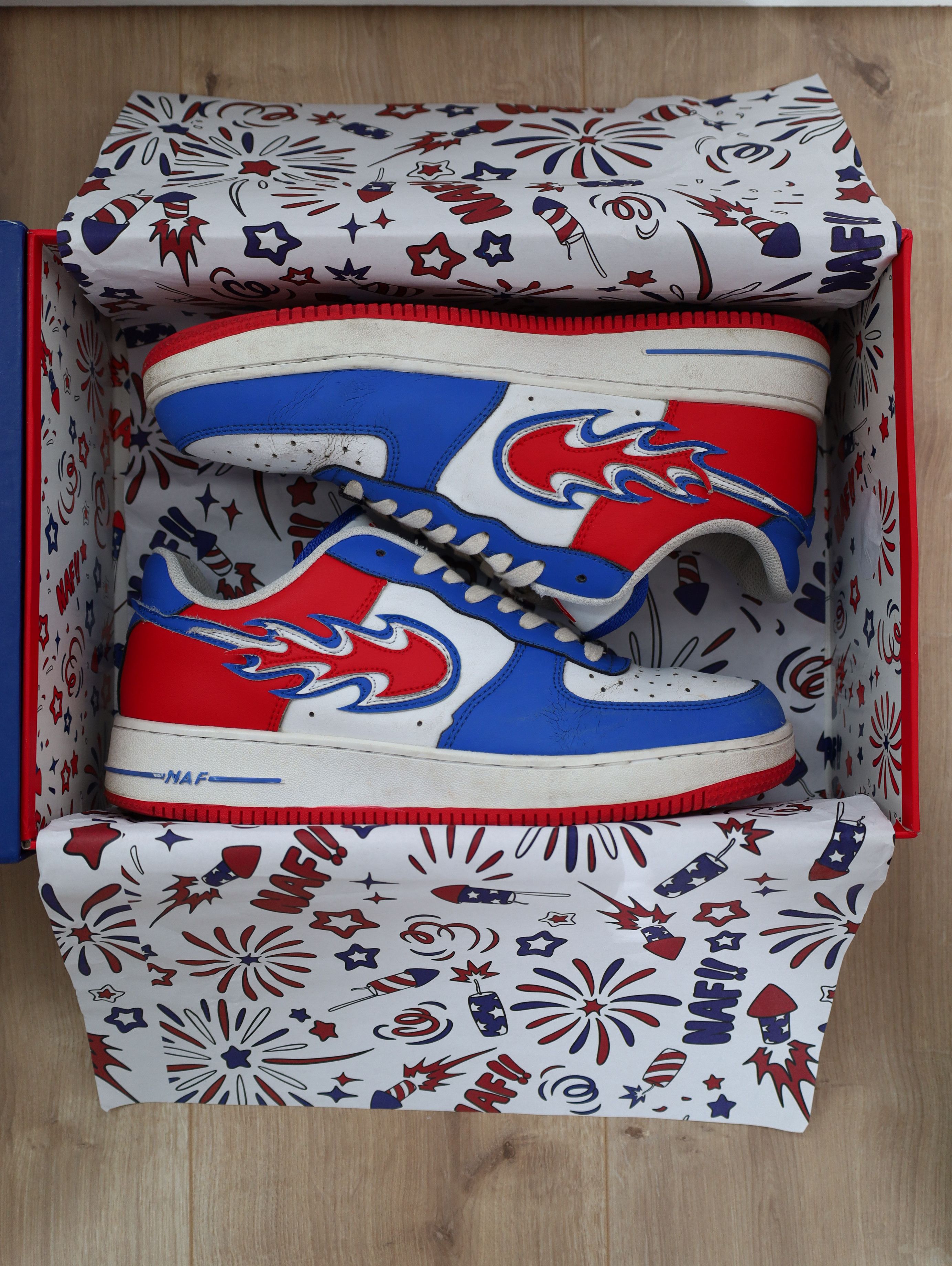 Other Naf Global July 4th Custom Sneakers Size US 10.5 / EU 43-44 - 8 Thumbnail