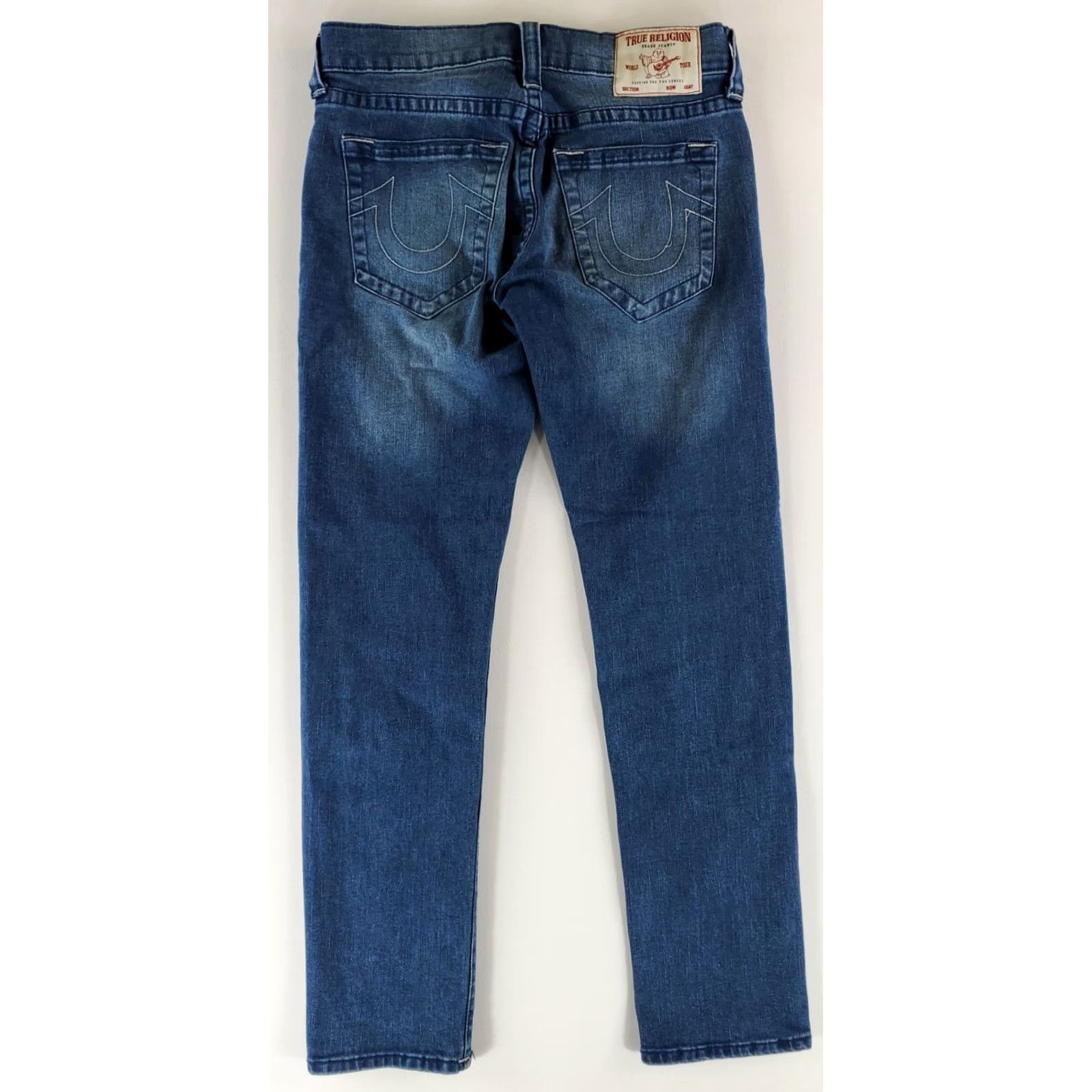 True Religion TRUE RELIGION Geno Relaxed Slim Blue Jeans Mens 34 Inseam 32 30 (34x32 Actual) Size US 34 / EU 50 - 5 Thumbnail