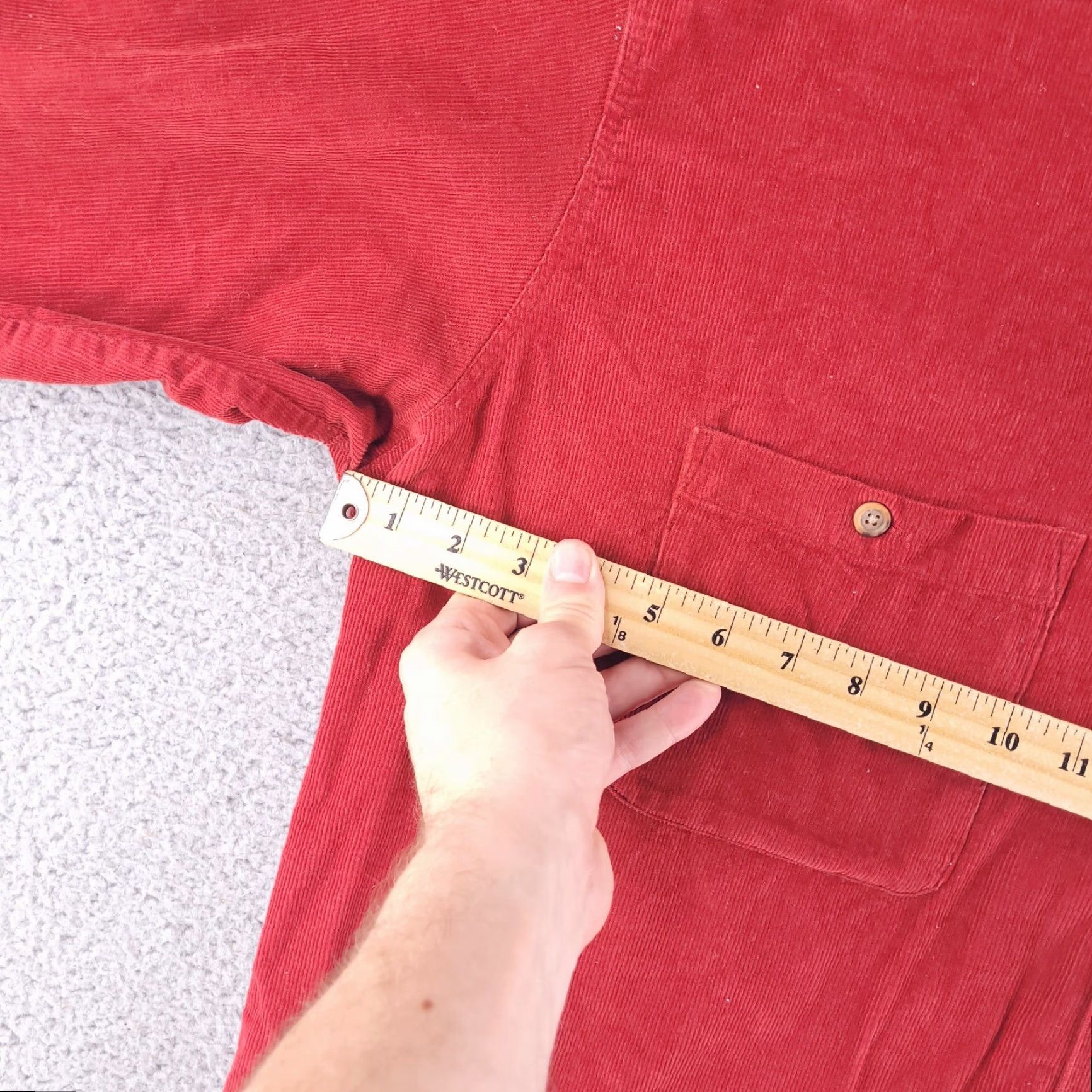 Vintage VINTAGE St Johns Bay Shirt Mens XL Red Corduroy Long Sleeve Button y2k 90s Size US XL / EU 56 / 4 - 4 Thumbnail