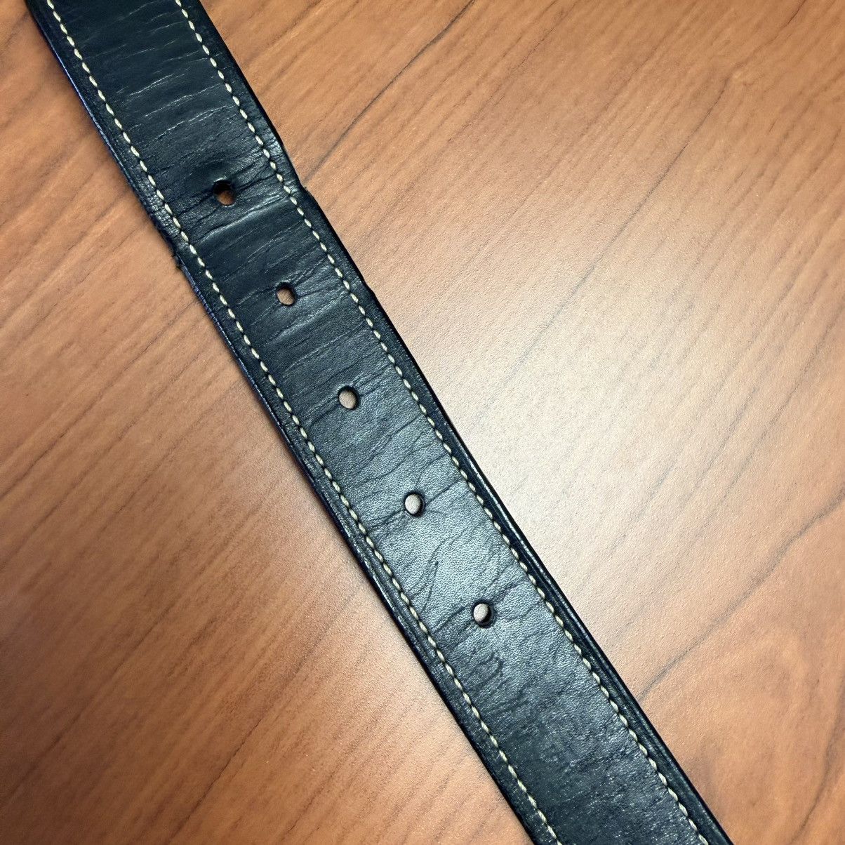 Coach Coach Black Leather Belt Contrast Stitch Silver Buckle 80cm Size 32 - 9 Thumbnail