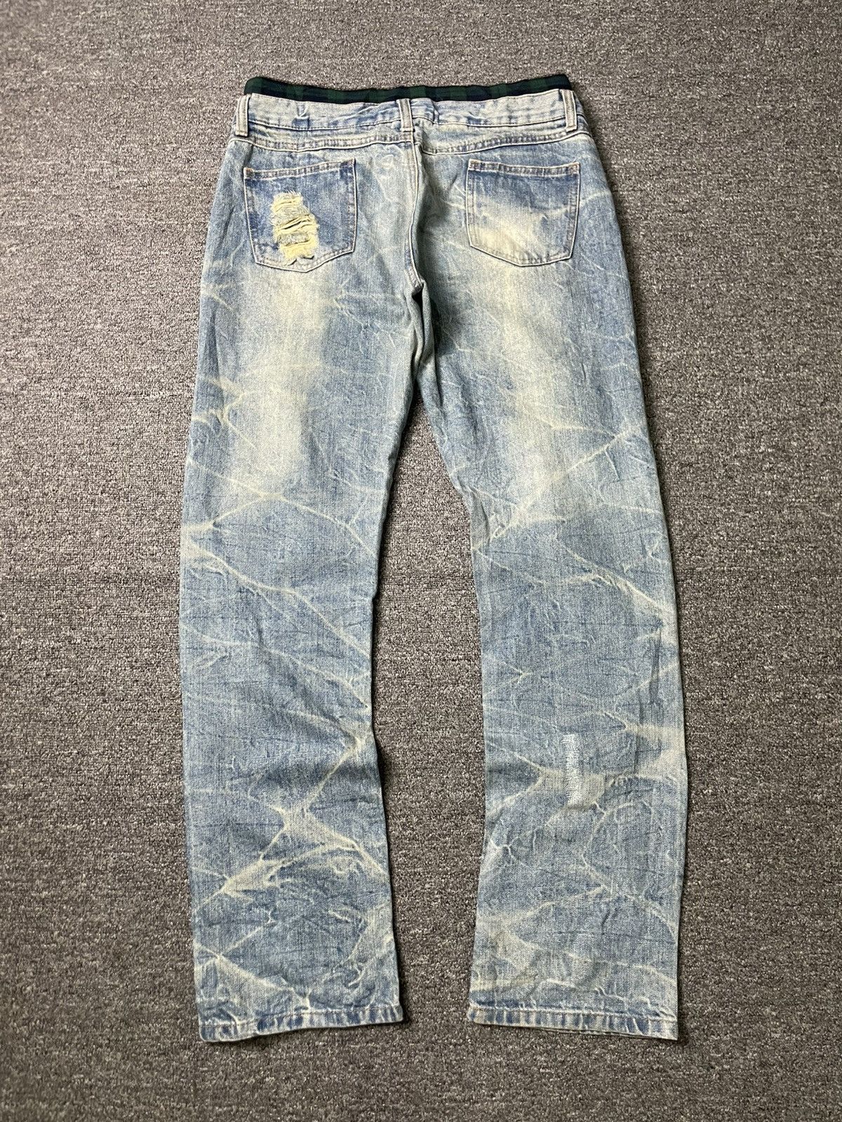 Vintage Japanese Brand Distressed Denim Ripped Jeans (67) Size US 32 / EU 48 - 14 Thumbnail