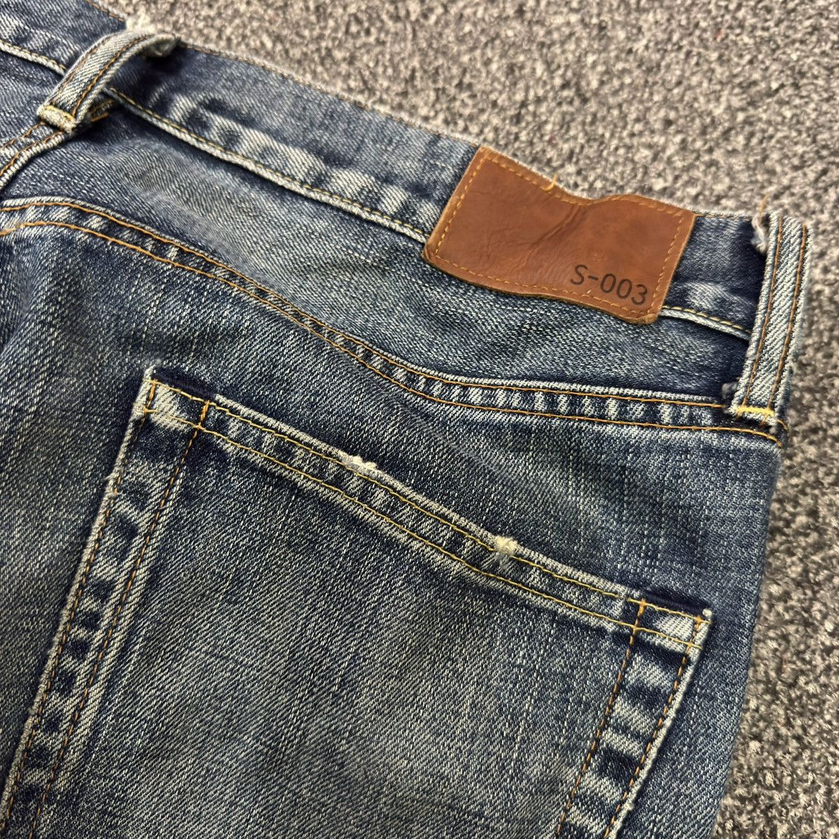 Undercover × Uniqlo 🔥🇯🇵 Vintage 90s Uniqlo UJ S003 Aging Faded Denim Size US 35 - 10 Thumbnail