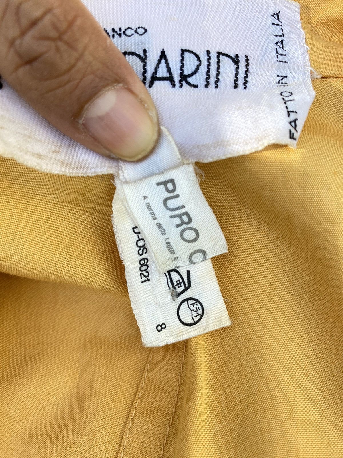Designer FRANCO MONTANARINI Yellow Blazer Jacket Size ONE SIZE - 7 Thumbnail