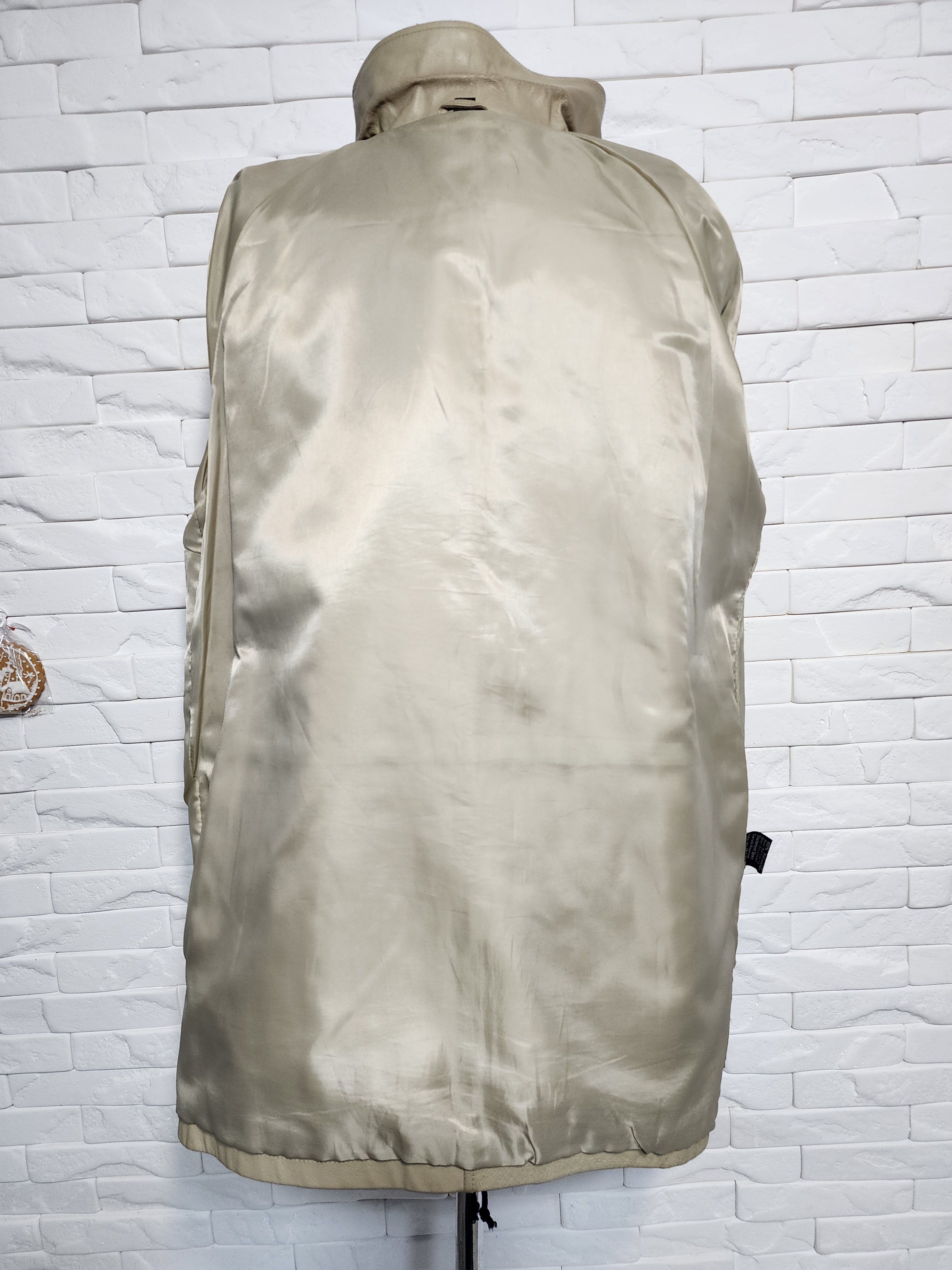 Other Gray Leather Jacket: Women's Jacket with Metal Zipper Size XXL / US 16-18 / IT 52-54 - 8 Thumbnail