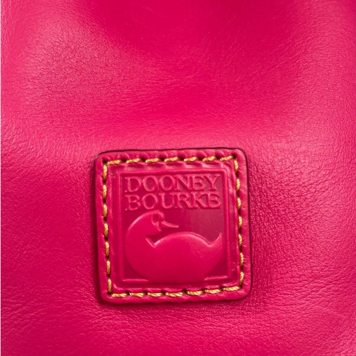 Dooney & Bourke Dooney and Bourke Florentine Leather Fuchsia Drawstring Bag Size ONE SIZE - 2 Thumbnail