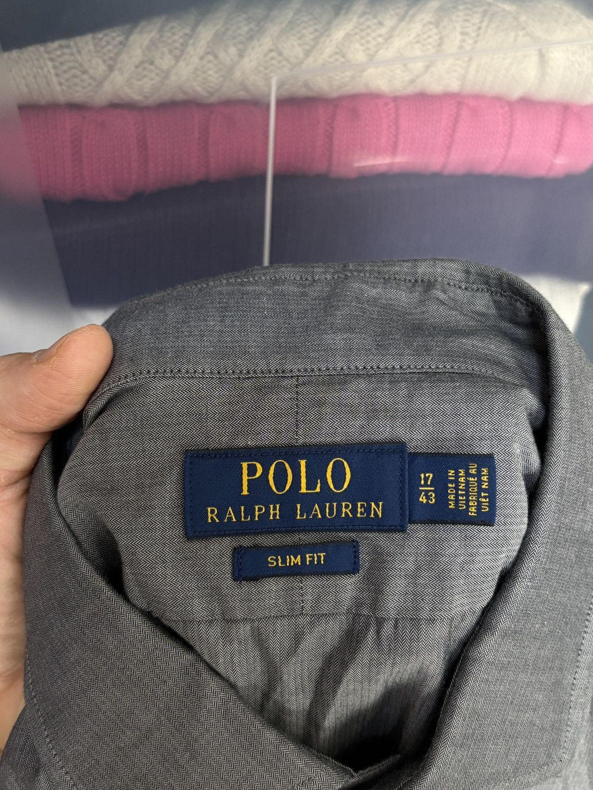 Polo Ralph Lauren Polo Ralph Lauren Luxury Herringbone Pattern Shirt Size US L / EU 52-54 / 3 - 7 Thumbnail