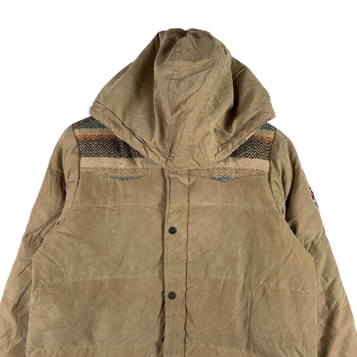 Japanese Brand TITICACA Japanese Brand Brown Puffer Hooded Parka Size US L / EU 52-54 / 3 - 3 Thumbnail