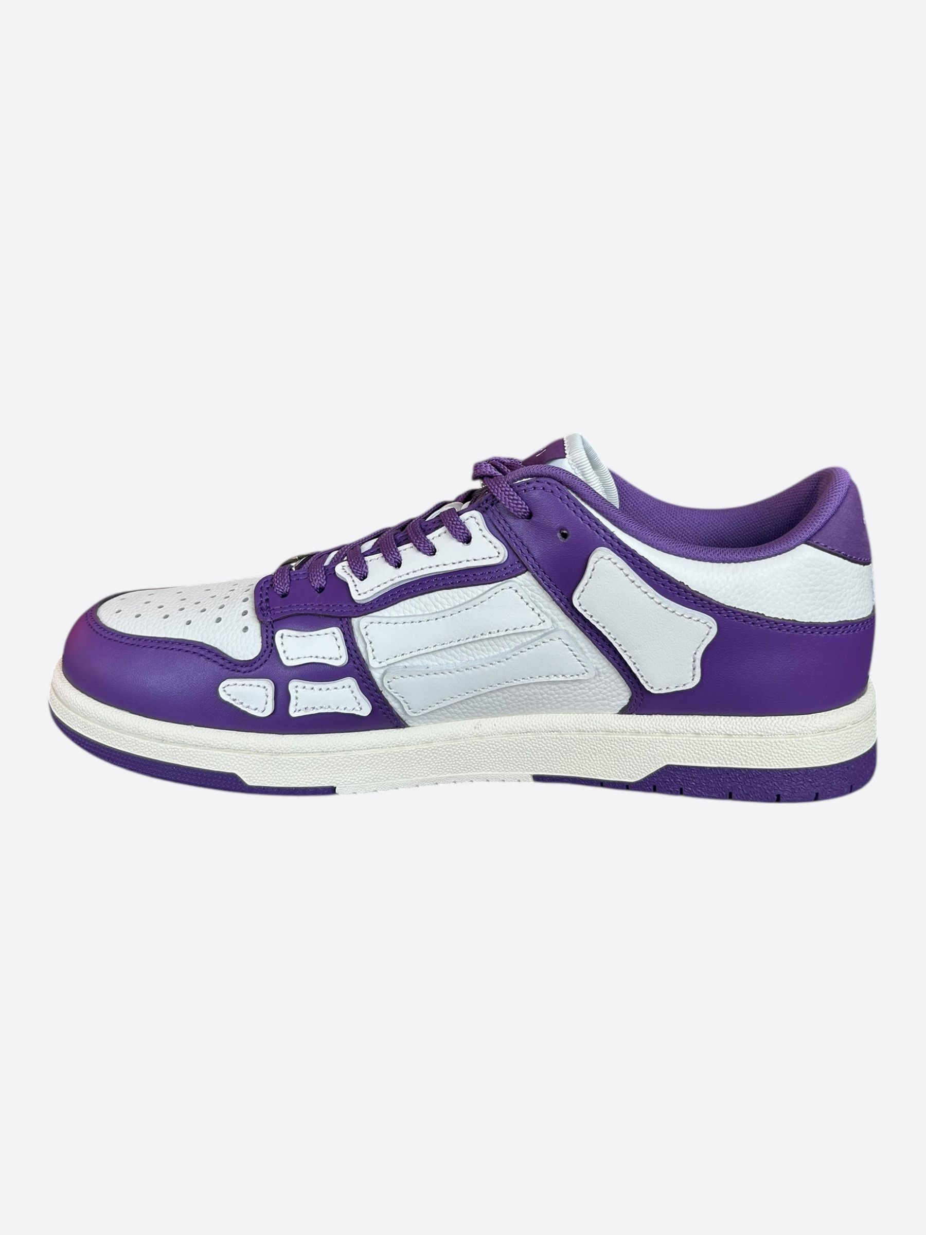 Amiri Amiri Purple & White Skel Low Top Sneakers Size US 13 / EU 46 - 5 Thumbnail