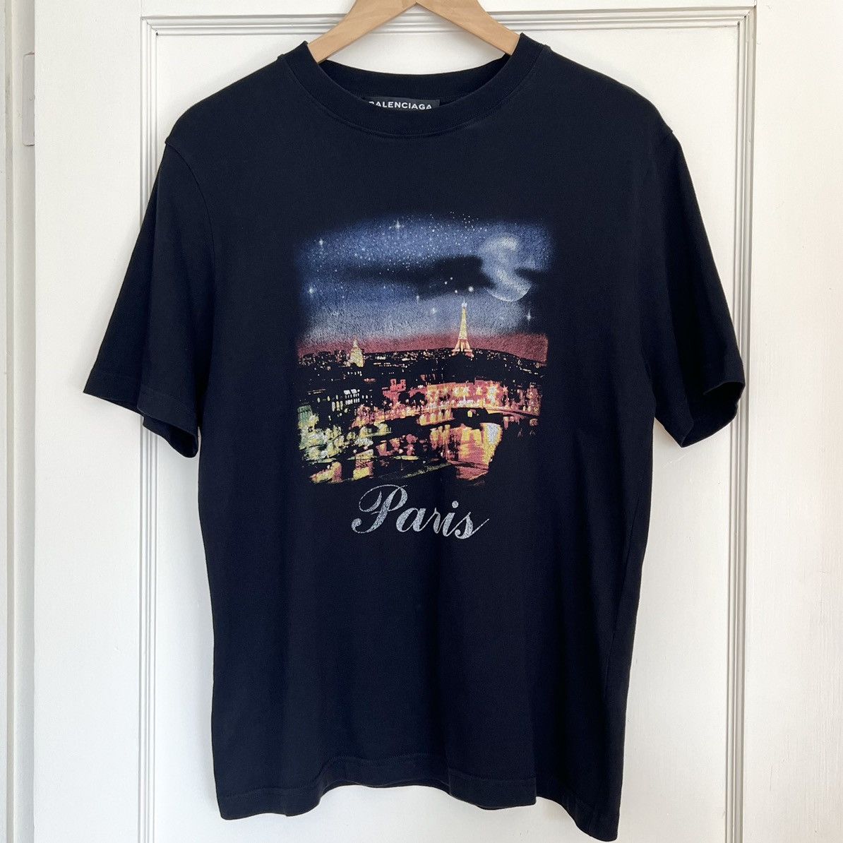 Balenciaga Balenciaga FW17 Paris by Night Sky Tourist Souvenir T shirt Grailed