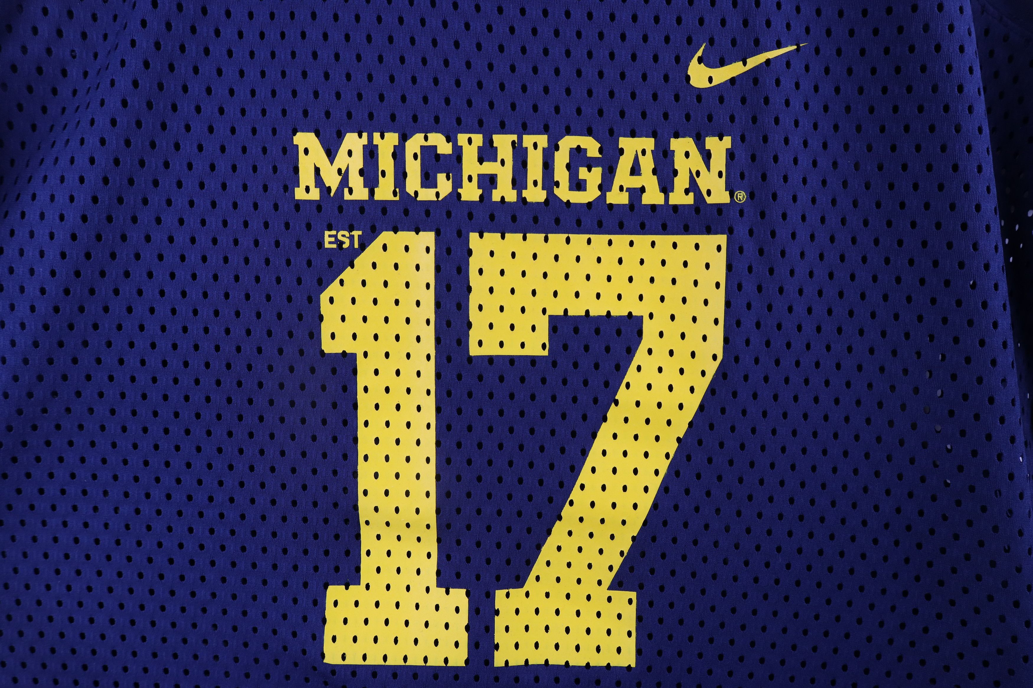 Nike × Vintage Nike Spell Out Mesh University of Michigan Football Jersey Size US XXL / EU 58 / 5 - 4 Thumbnail