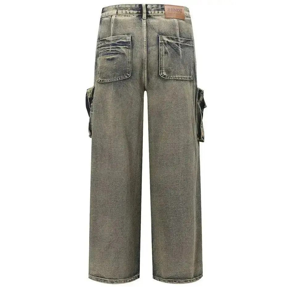 Japanese Brand Streetwear Hip Hop Multi Pockets Baggy Jeans Size US 32 / EU 48 - 6 Thumbnail