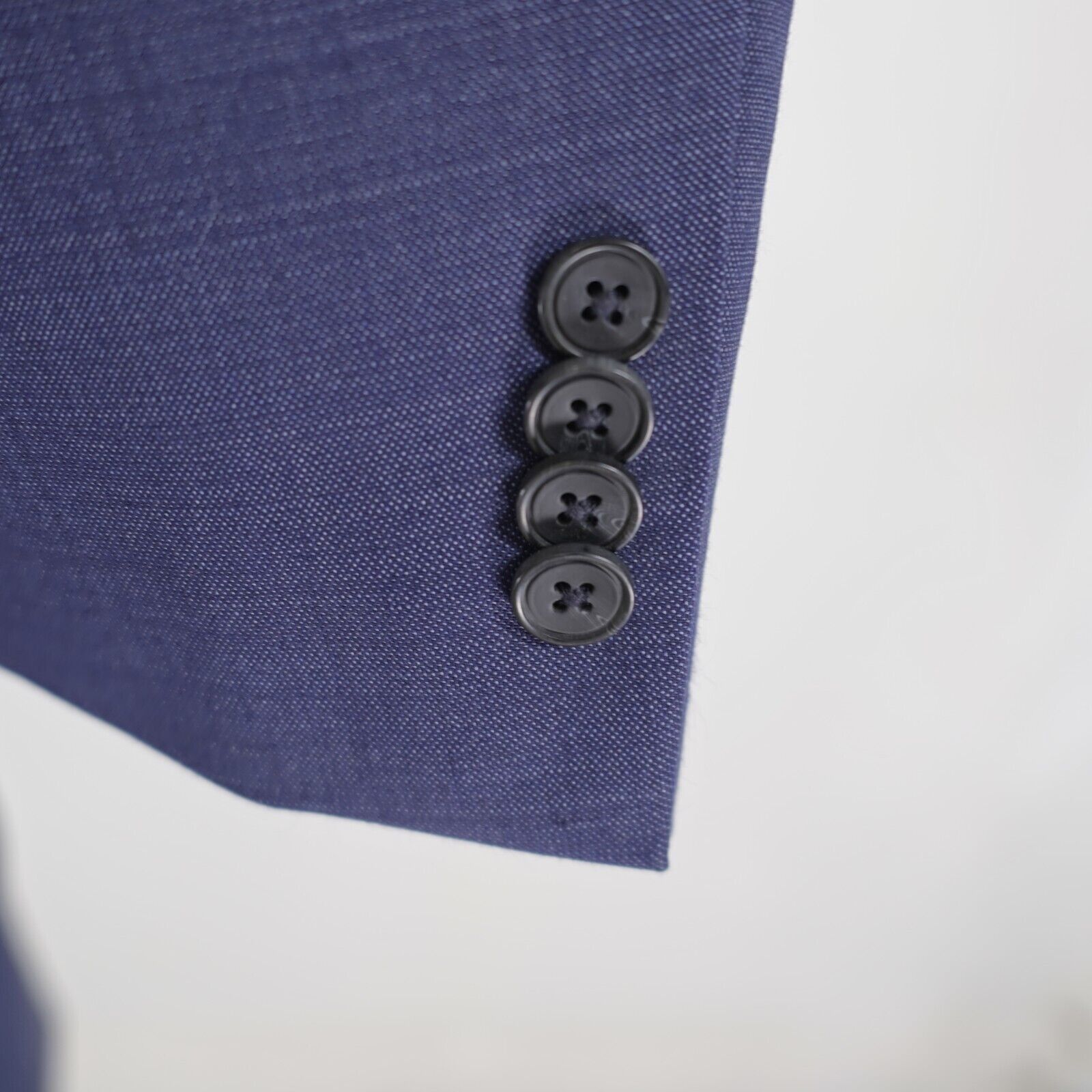 Kenneth Cole Kenneth Cole Awearness Wool Blue Birdseye 2 Button Blazer 44 Size 44S - 3 Thumbnail