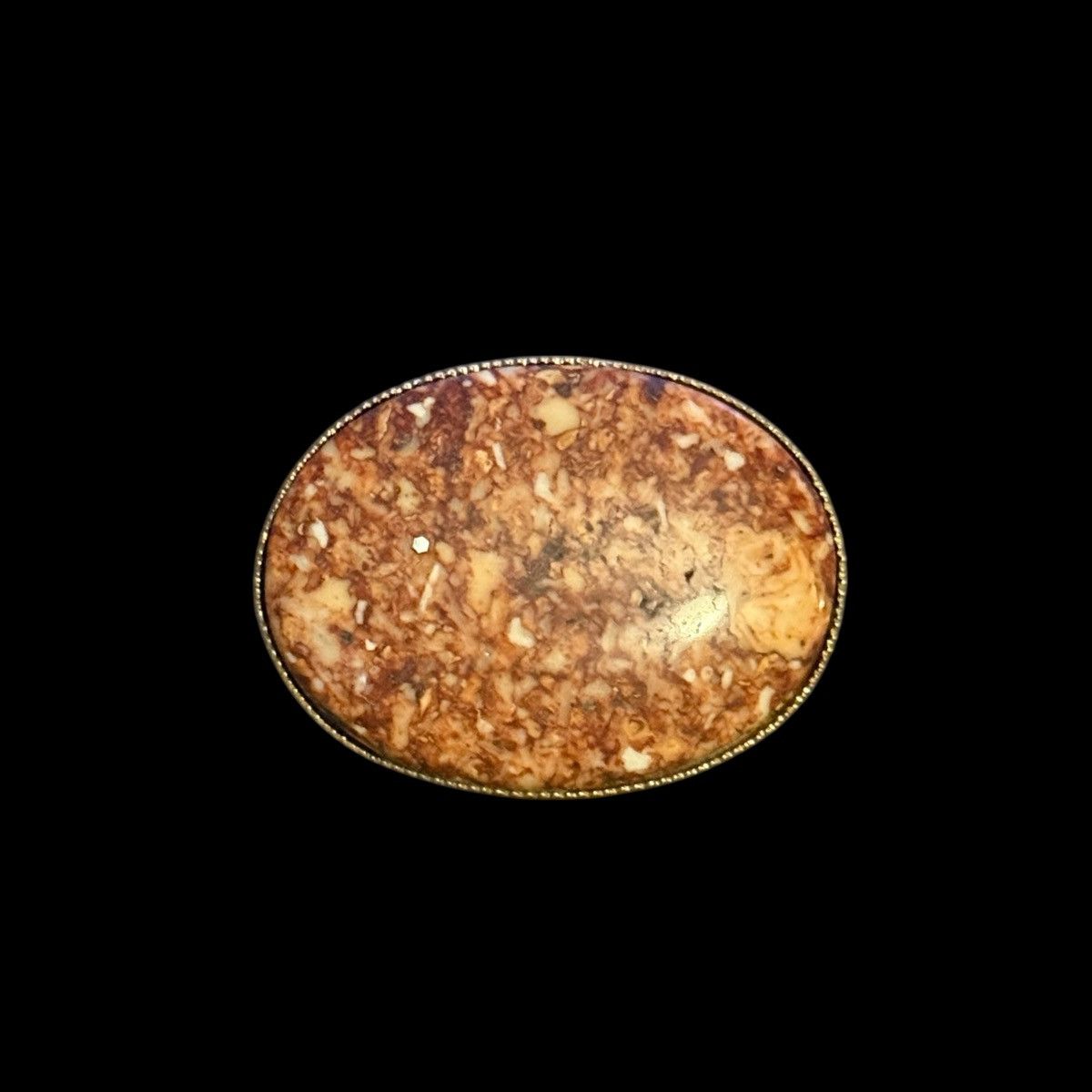 Vintage Vintage oval Jasper scarf clip Size ONE SIZE - 1 Thumbnail