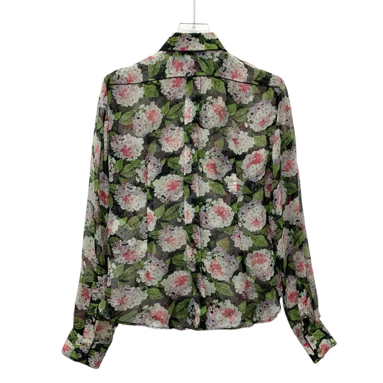 Dolce & Gabbana Dolce & GGabban Floral Silk Long Sleeve Shirt K26WX Size M / US 6-8 / IT 42-44 - 2 Thumbnail