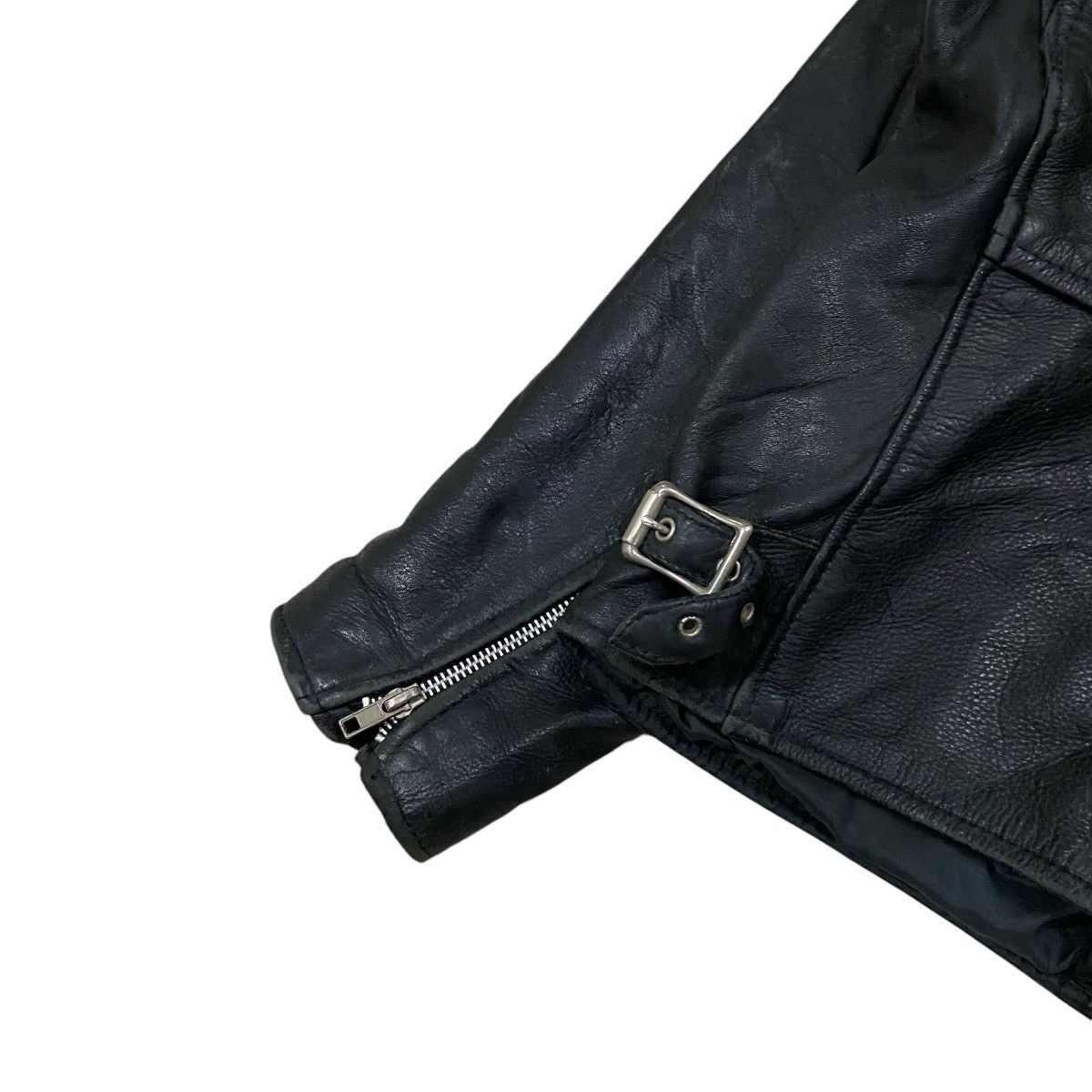 Branded Leather 🔥VINTAGE BRANDED GARMENTS CAFE RACER LEATHER JACKET Size US S / EU 44-46 / 1 - 8 Thumbnail