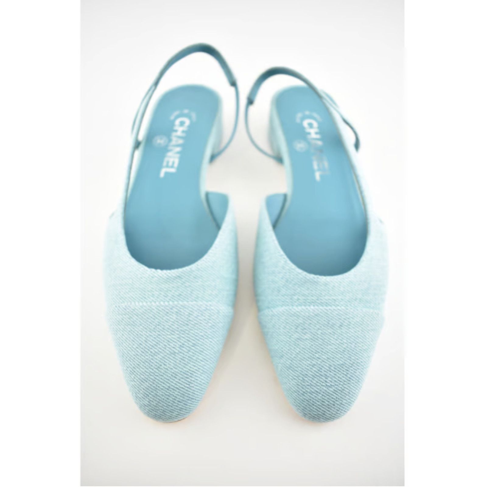 Chanel Chanel 21S Denim Blue Neon Mademoiselle Coco Sling Size US 7 / IT 37 - 5 Thumbnail