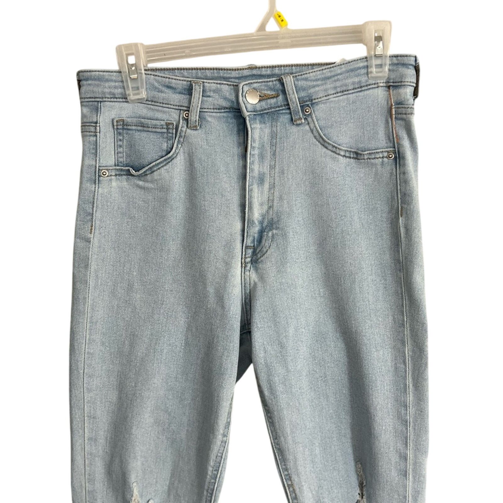 H&M H&M Ultra High Ankle Jeggings light wash distressed Size 8 Size 28" / US 6 / IT 42 - 4 Thumbnail