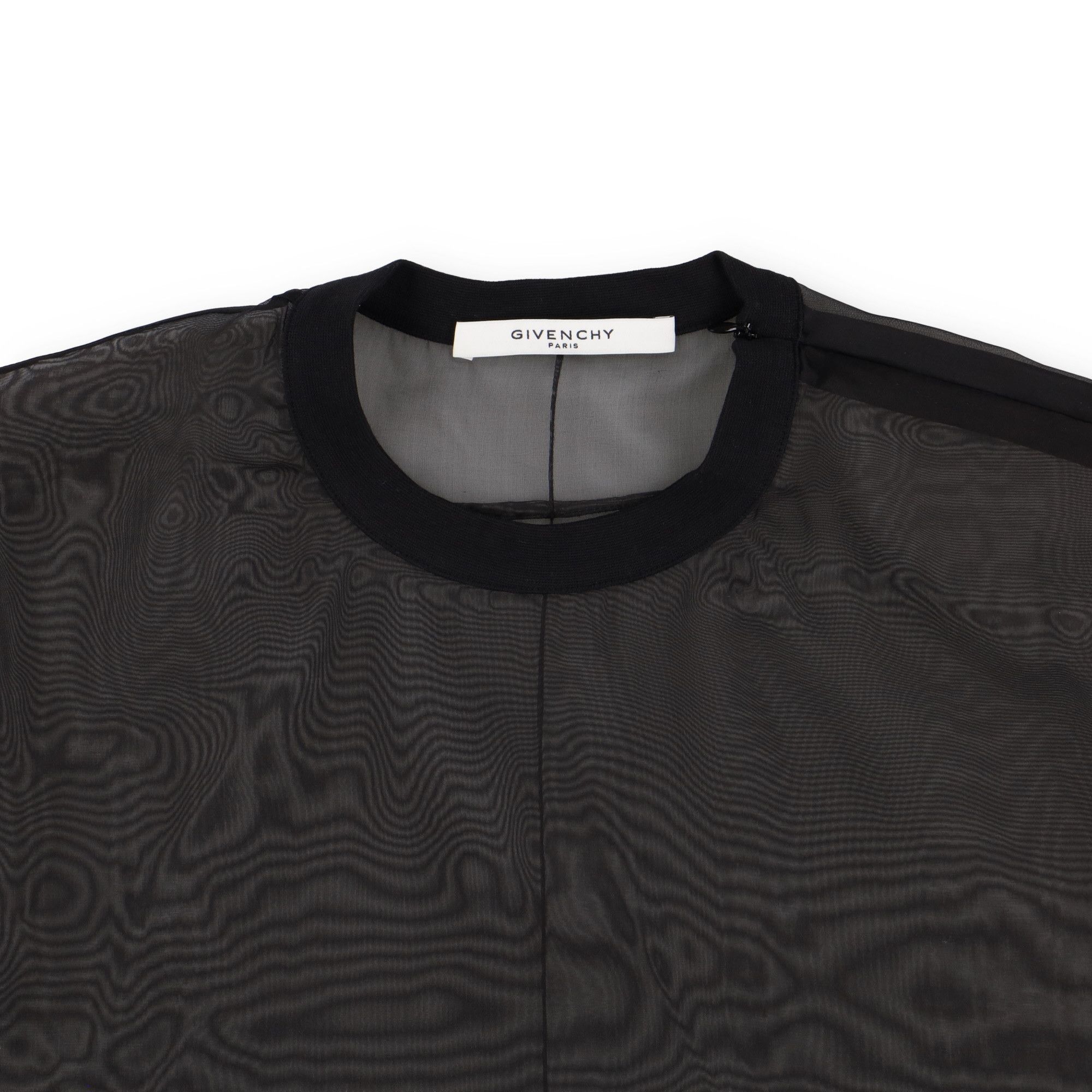 Givenchy Black Skull Hem Organza Silk Oversized T-Shirt Size US S / EU 44-46 / 1 - 8 Thumbnail