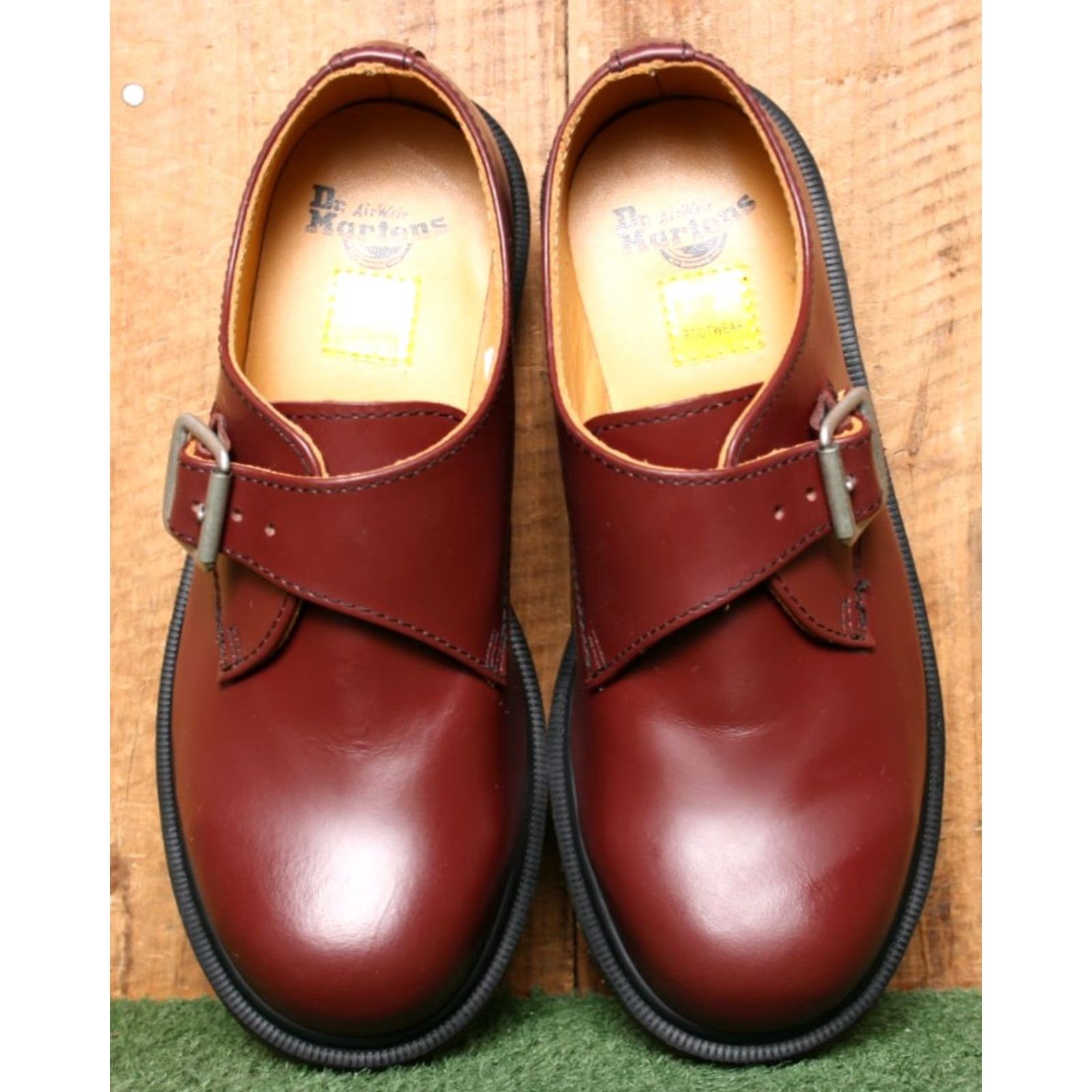 Dr. Martens Dr. Martens Joey Cherry Red Leather Steel Toe Monk Strap Loafers UK 4 | US 6 Women Leather Steel Toe Monk Strap Loafers Size US 6 / IT 36 - 4 Thumbnail