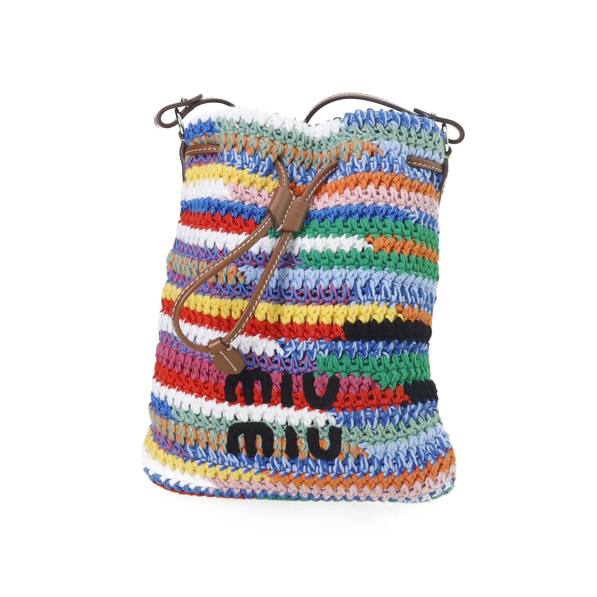 Miu Miu Miu Miu Multicolor Crochet Bucket Bag One Size Size ONE SIZE - 1 Thumbnail