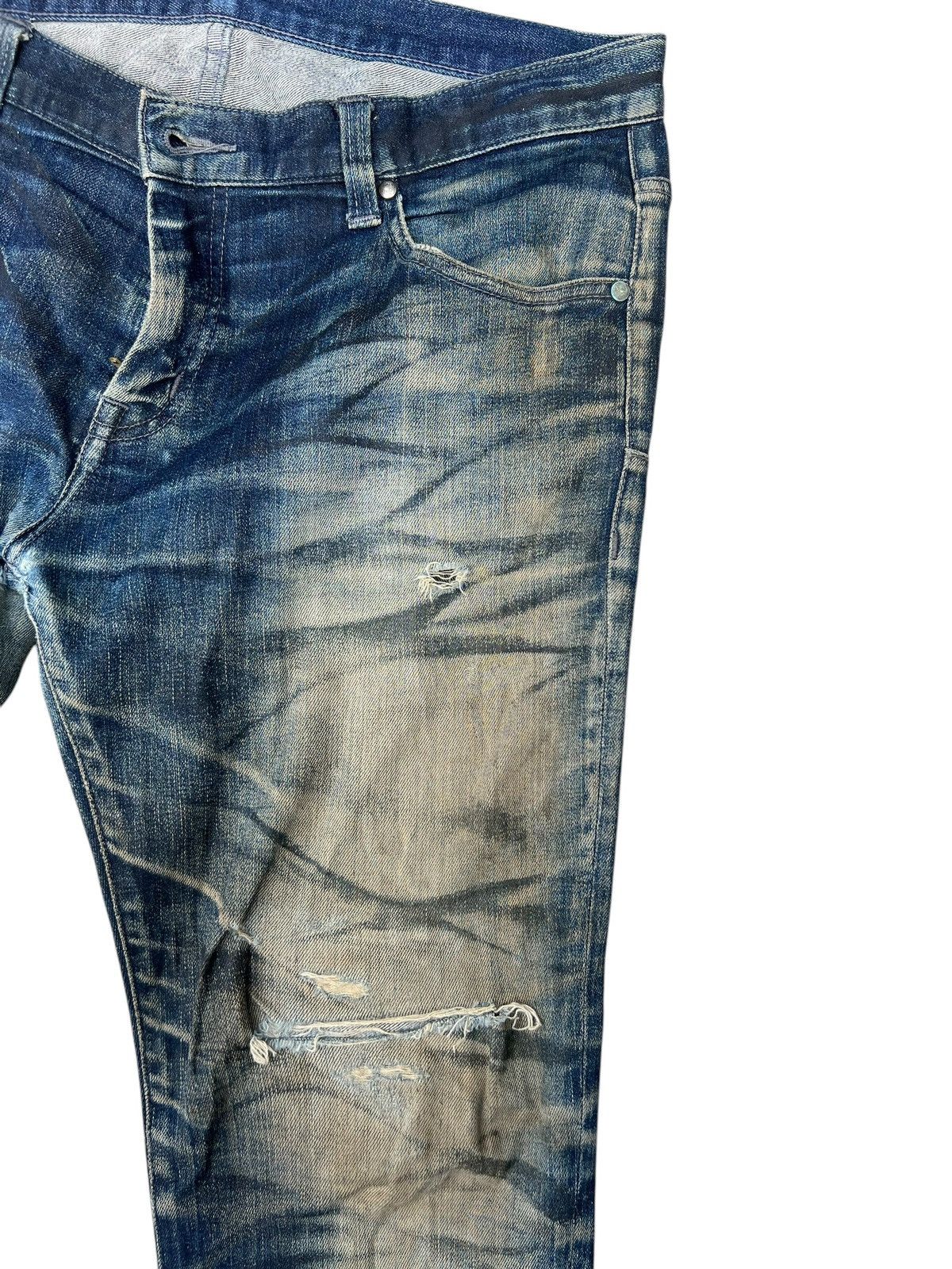 Tornado Mart Trashed Tornado Mart Japan Dirty Muddy Denim Jeans Distress Size US 33 - 9 Thumbnail