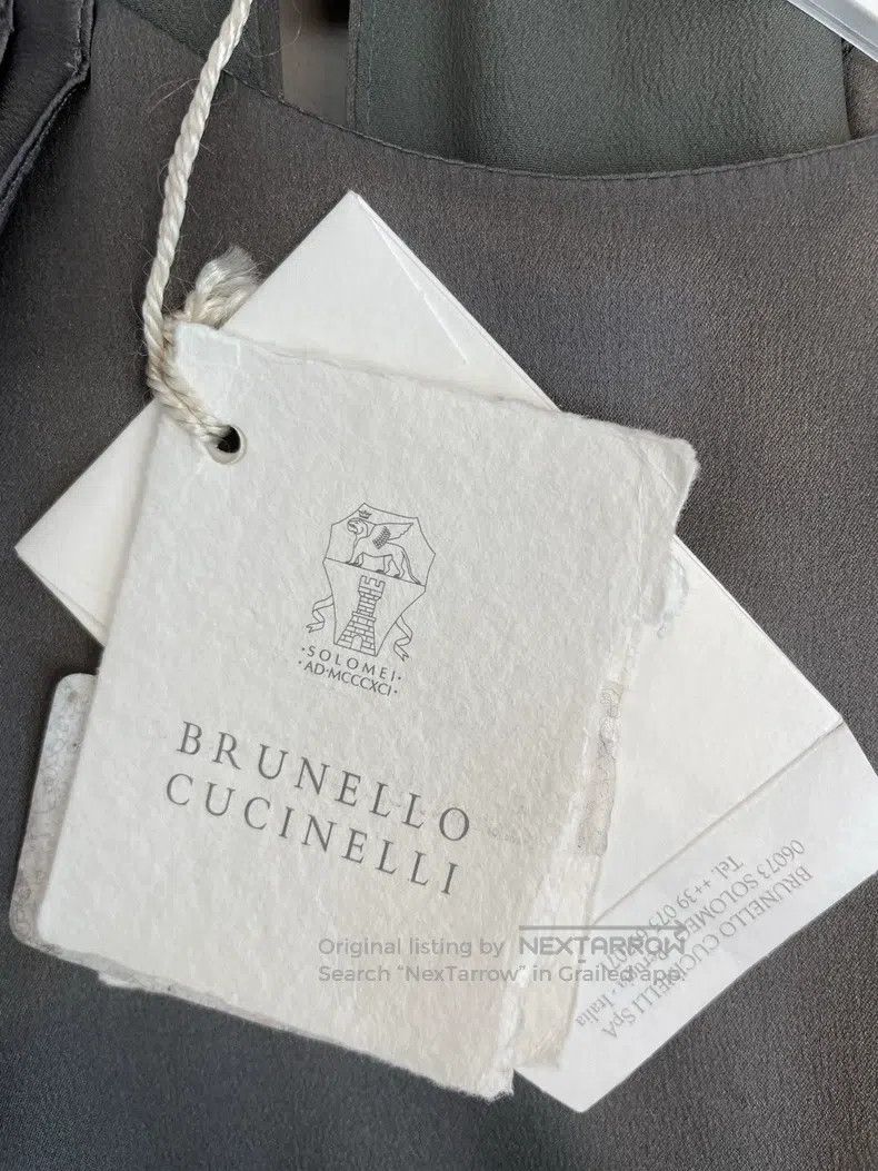 Brunello Cucinelli Brunello Cucinelli Beaded Off Shoulder Silk Dress Size M / US 6-8 / IT 42-44 - 7 Thumbnail